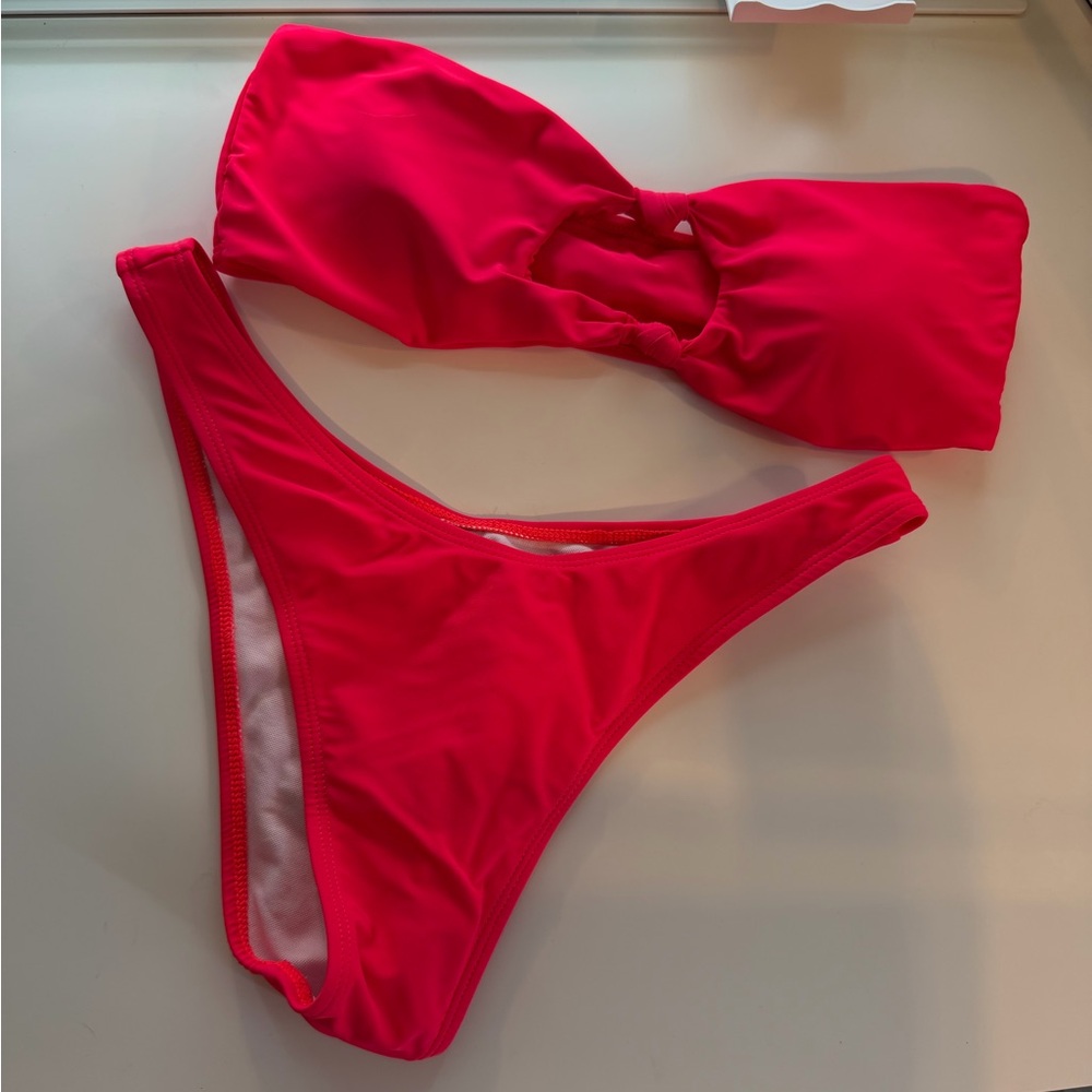 Vibrant Red Bikini Set